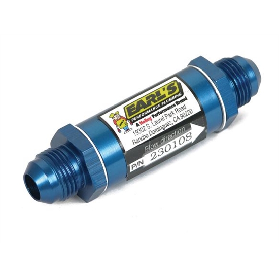 Earls 230108ERL Fuel Filter Sintered Bronze Elements, Blue Anodized