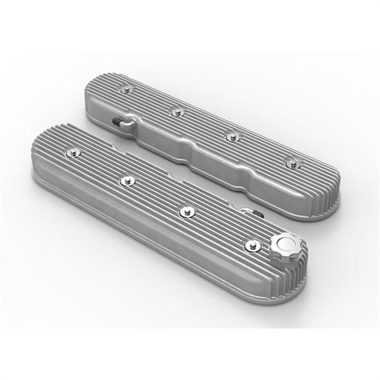 Holley 241-138 Vintage Series Tall LS Finned Valve Covers, Natural