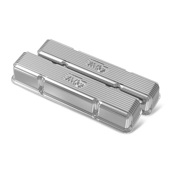 Holley 241-244 1958-1986 SBC Valve Covers w/o Emission Port, Polished