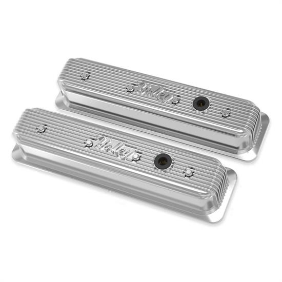 Holley 241-248 Finned Valve Covers, SBC, Polished