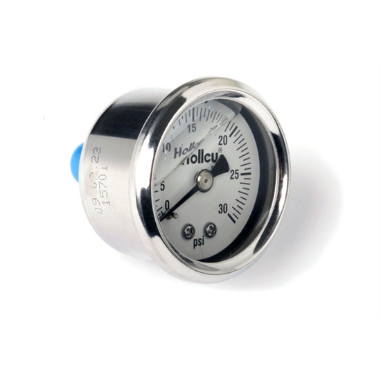 Holley 26-505 Mechanical Fuel Pressure Gauge, 0 - 30 PSI Liquid Filled