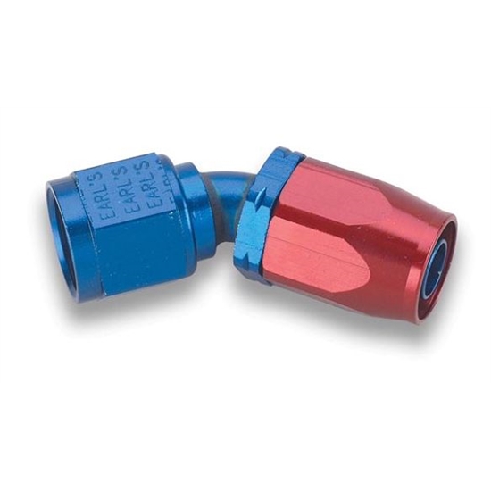 Earls 304610ERL Auto Fit Female Hose End, 45 Degree, -10 AN to -10 AN
