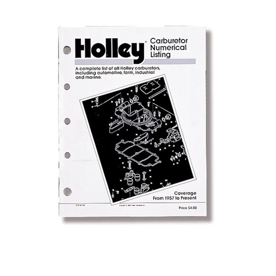 Holley 36-168 Carburetor Numerical Listing Manual