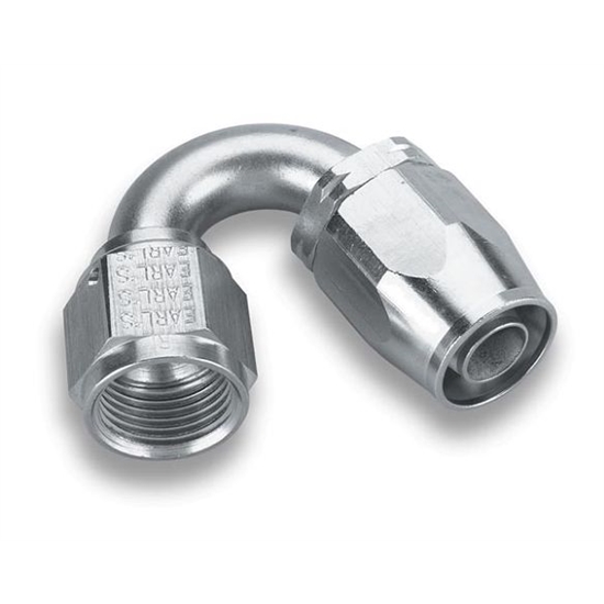 Earls 495008ERL Auto Fit 150 Degree Hose End, Female, -8 AN to -8 AN