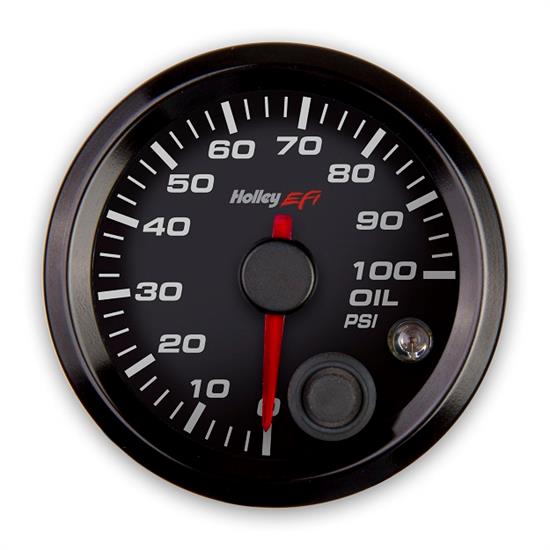 Holley EFI 553-127 EFI Oil Pressure Gauge, 2-1/16 Inch, 0-100 PSI