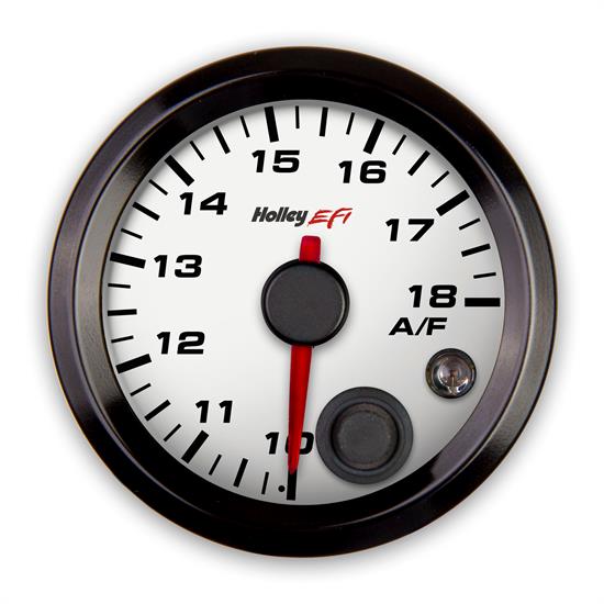Holley EFI 553-131W EFI Air/Fuel Left Gauge, 2-1/16 Inch, White/Black