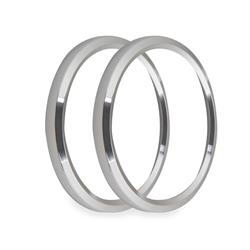 Holley EFI 553-146S Replacement Bezels, 3-3/8 Inch, Silver