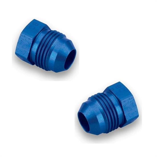 Earls 580606ERL -6 AN Plug, Blue Anodized, Aluminum Construction