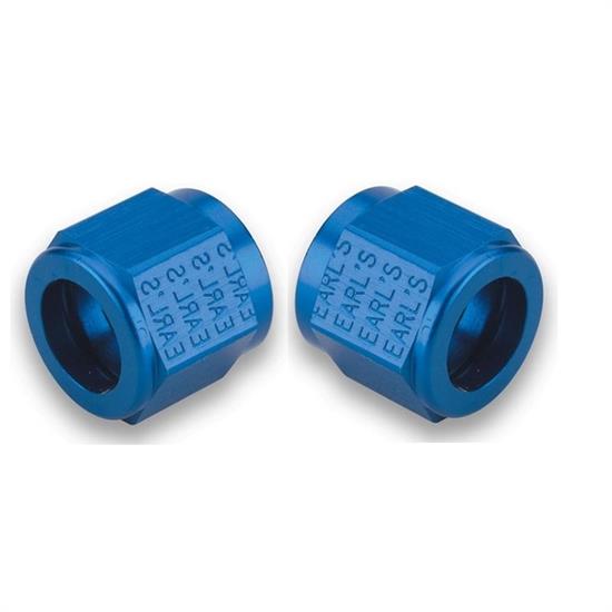 Earls 581803ERL Aluminum Tube Nut, -3 AN, Blue Anodized