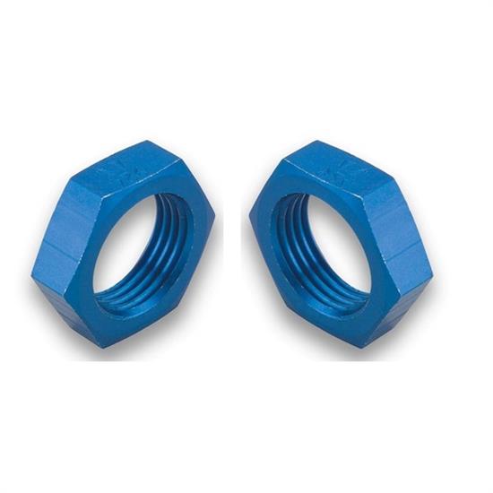 Earls 592403ERL Bulkhead Nut, -3 AN, Blue Anodized, Aluminum