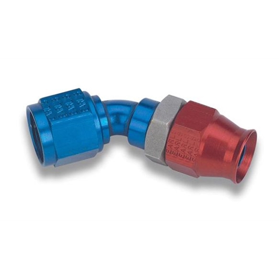 Earls 604736ERL Speed-Seal Hose End, -6 AN, 45 Degree, Adjustable