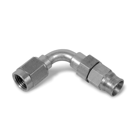 Earls 609296ERL 90 Deg -6 AN Stainless Adjustable Speed-Seal Hose End
