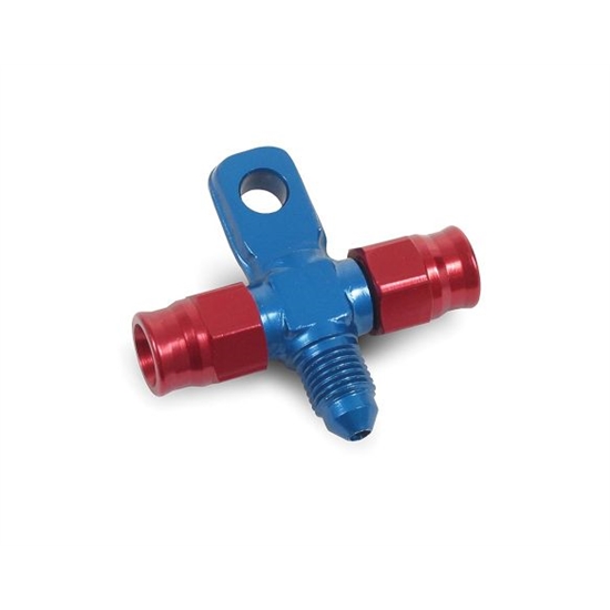 Earls 6453233ERL Speed-Seal -3 AN Hose End Aluminum Tee, 3/16 Mount