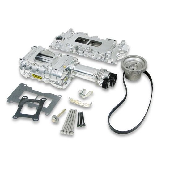 Weiand 6510-1 Chevy Small Block Powercharger Kit, Long Nose