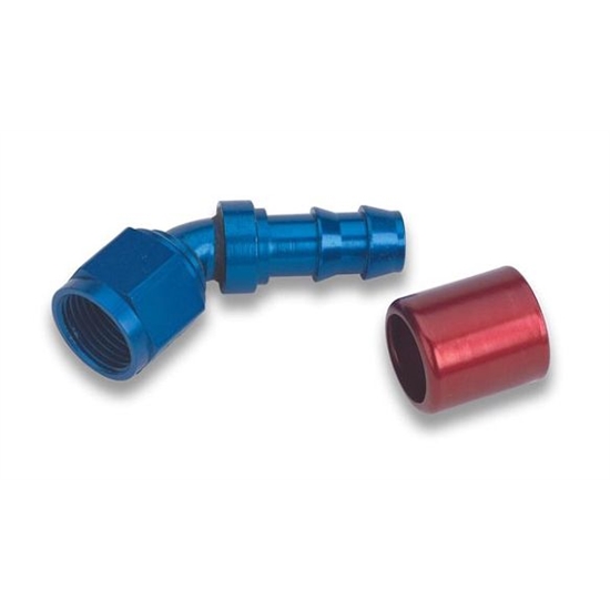 Earls 704609ERL 45 Degree -8 AN Female to 1/2 Inch Barb Adapter
