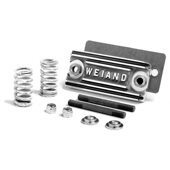 Weiand 7157P Polished Supercharger Pop Off Plate, Front of Manifold