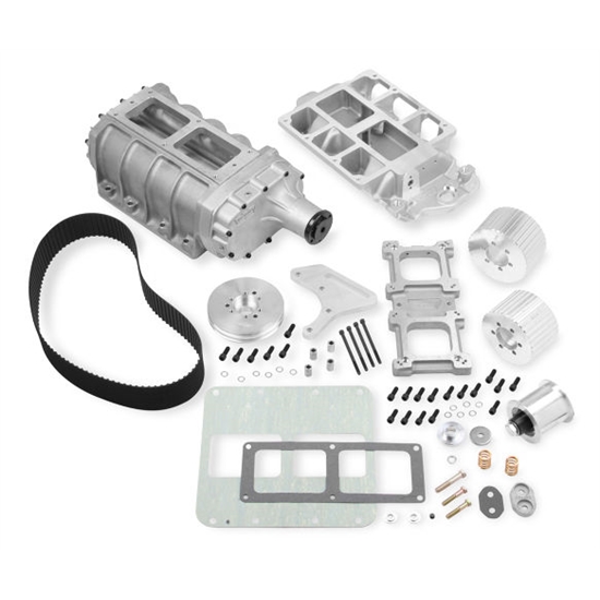 Weiand 7582 Street Supercharger Kit 1/2 In. Pitch Drive, Satin Finish