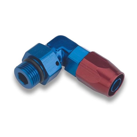Earls 849009ERL 90 Degree -10 AN Hose to -8 AN O-Ring Male Hose End