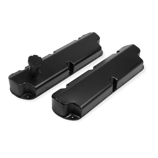 Sniper 890013B Fabricated Aluminum Valve Covers, 1962-85 SBF, Black