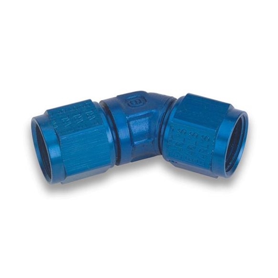 Earls 939110ERL Blue 45 Degree Low Profile -10 AN Fem to Fem Swivel