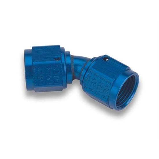 Earls 939208ERL Blue 45 Degree -8 AN Female to Female Swivel Adapter
