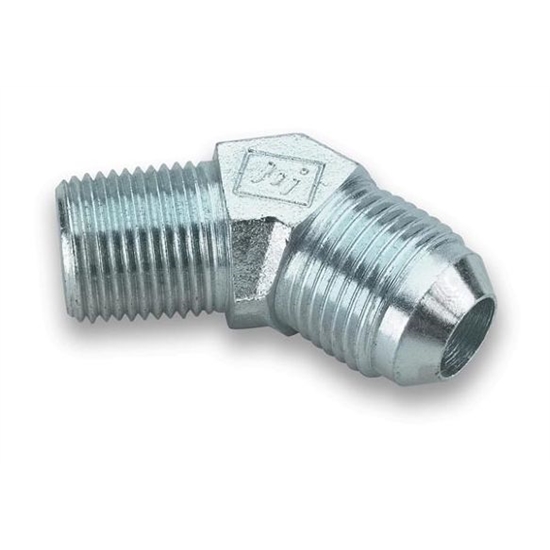 Earls 962304ERL 45 Degree -4 AN Male to 1/8 Inch NPT Elbow, Zinc