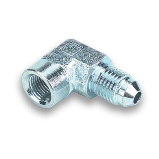 Earls 968603ERL -3 AN 90 Deg Female Fuel Pressure Gauge Head Adapter