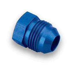 Earls 980616ERL Blue Anodized -16 AN Plug, Lightweight Aluminum