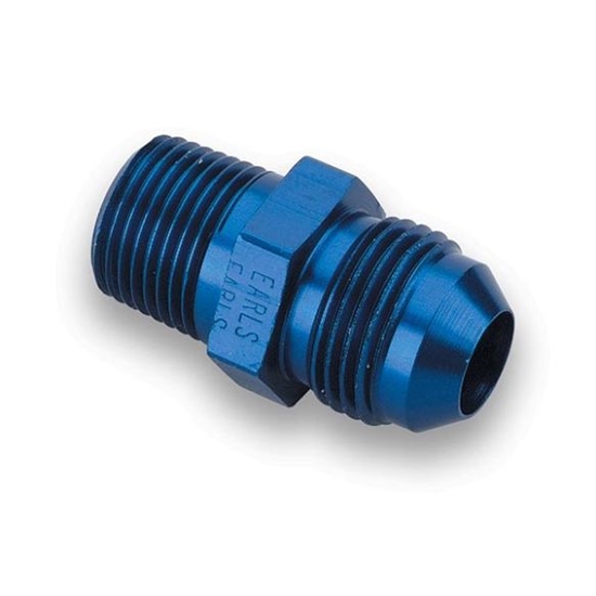 Earls 981662ERL Blue Straight -6 AN Male to 1/8 Inch NPT Adapter