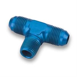 Earls 982508ERL Blue -8 AN Male Tee to 3/8 Inch NPT on Branch