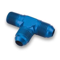 Earls 982612ERL Blue -12 AN Male Tee to 3/4 Inch NPT on Run, Aluminum