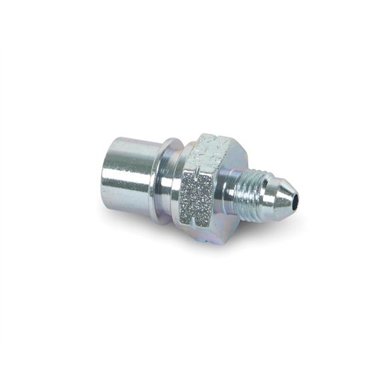 Earls 989534ERL -3 AN to 10mm x 1.0 Bubble Flare Tubing Adapter, Zinc