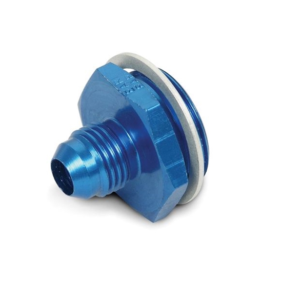 Earls 991952ERL -6 AN Male to 1 Inch -20 Thread Carb Adapter, Blue