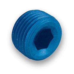Earls 993205ERL Blue Anodized 1/2 Inch NPT Internal Plug, Aluminum