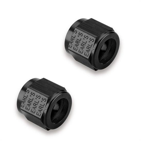 Earls AT581806ERL -6 AN Ano-Tuff Tube Nut, Anodized Aluminum, Pair