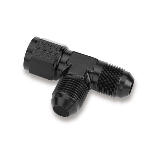 Earls AT926108ERL -8 AN Tee, Female Swivel on Run, Aluminum