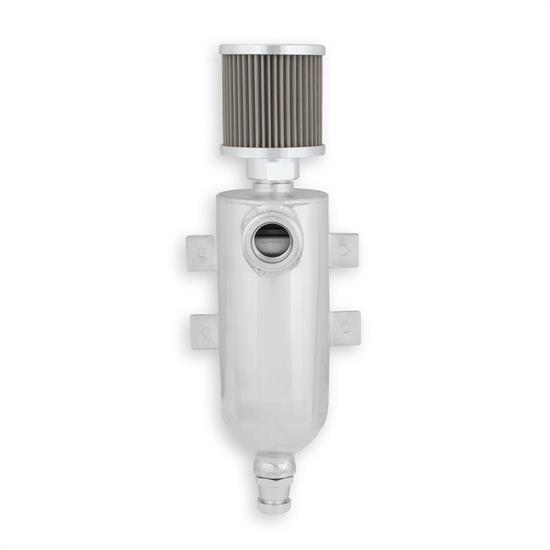 Earls CT101ERL Breather Tank/Catch Can w/ Billet Filter, Polished