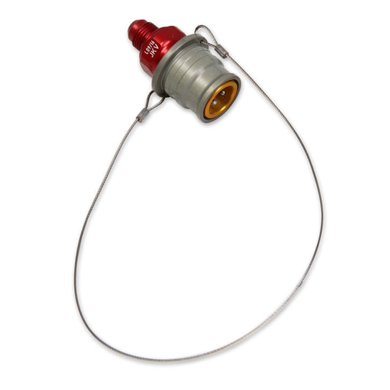 Earls JKVL280408ERL -8 AN Male Socket w/ Lanyard, Kalrez-Viton Seals