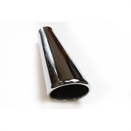 JBA PerFormance Exhaust 12-8211 Rolled SS Chrome Trumpet Tip, Weld on