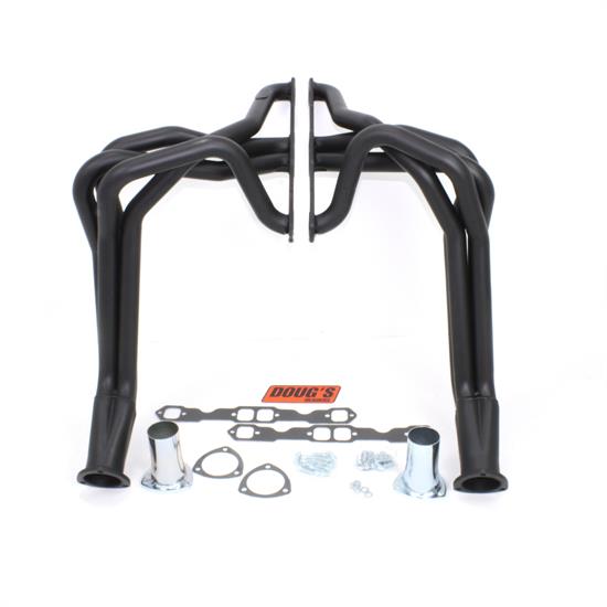 Doug's Headers D127-B Full Length Header 1-5/8 In, 72-86 Jeep/SBC, Blk