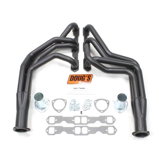 Doug's Headers D353-B Full Length Header, 1-3/4 In, 55-57 SBC, Blk