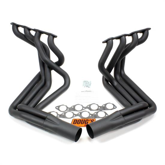 Doug's Headers D381-B Full Length Header 2-1/8 In, 63-82 Corvette, Blk
