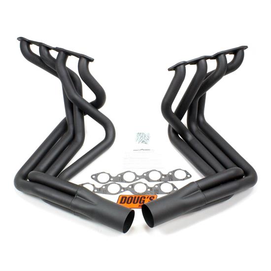 Doug's Headers D381-B Full Length Header 2-1/8 In, 63-82 Corvette, Blk