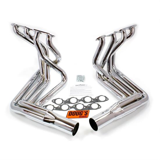Doug's Headers D381-C Full Length Header 2-1/8 In, 63-82 Corvette, Chr