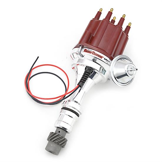 PerTronix D7110711 Flame-Thrower Ignitor III Distributor, Olds V8, Red