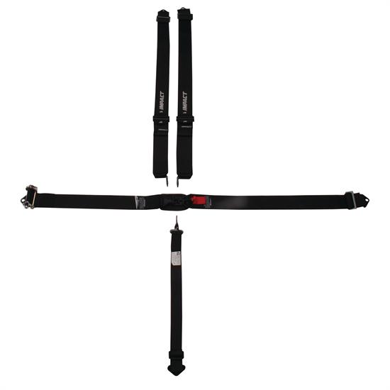Impact Racing 5-Point Ratchet Seat Belt Set, 3" Shoulder Strap
