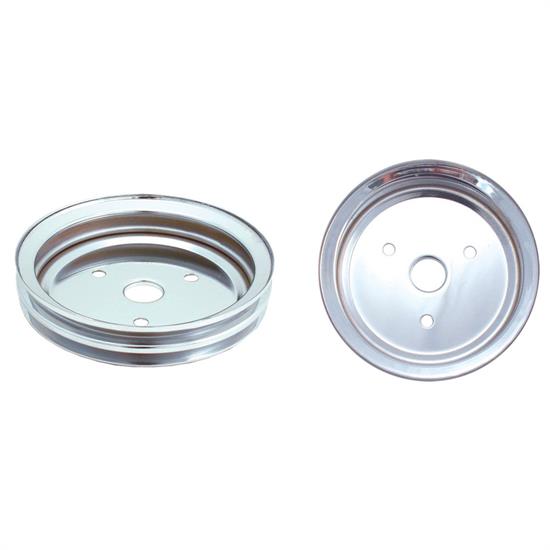 Spectre 4398 Chrome Crankshaft Pulley, Chevy 265-350, GMC 283-350