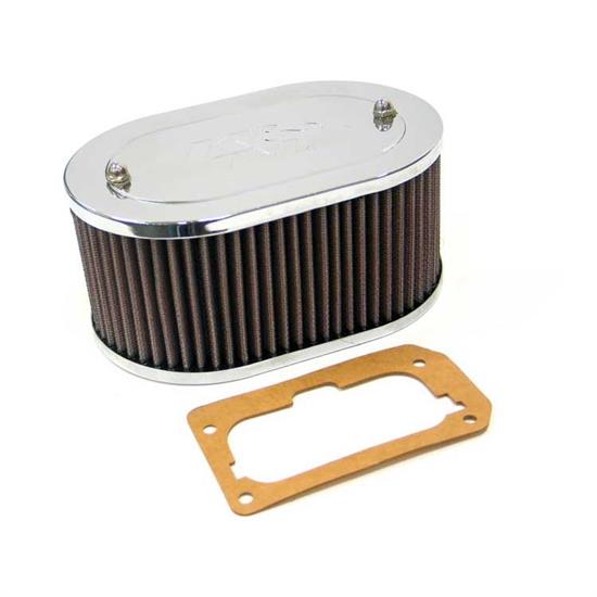 K&N 56-1080 Air Filter Custom Racing Assemblies, 3.313 Tall, Red, Oval