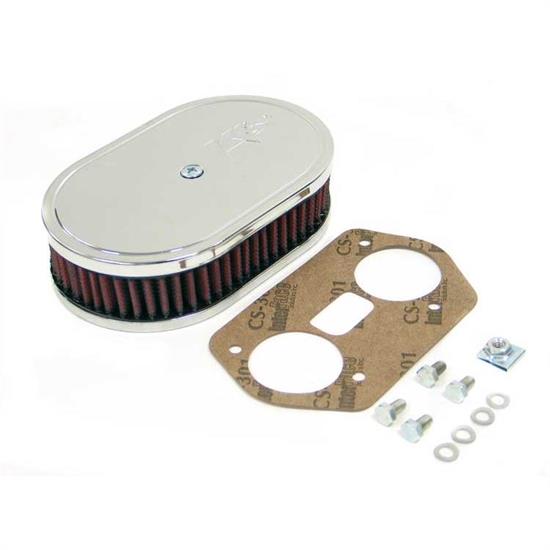 K&N 56-1160 Custom Air Filter Assemblies, 1.75in Tall, Red, Oval