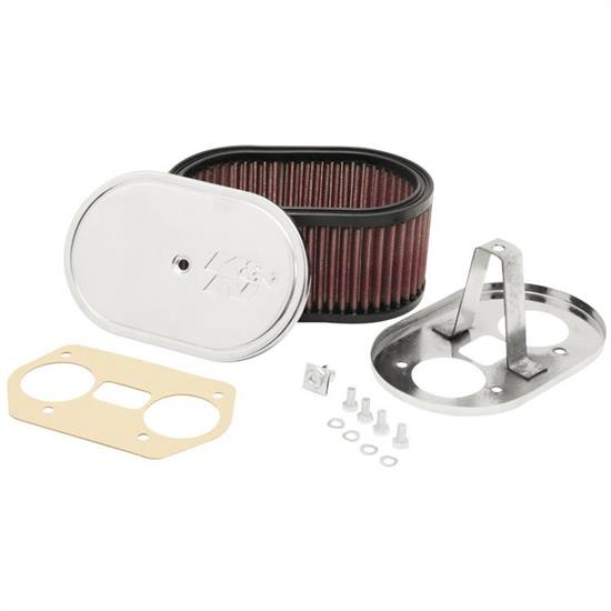 K&N 56-1170 Custom Air Filter Assemblies, 3.25in Tall, Red, Oval